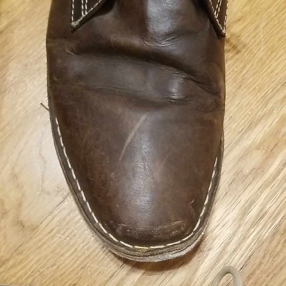 Steve Madden Men’s Leather Brown Distressed Lace Up Casual Chukka Boots Size 13